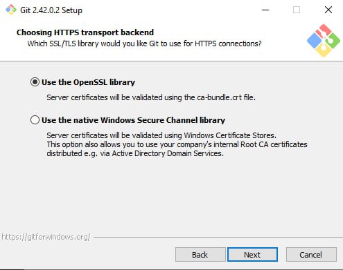 Choosing HTTPS transport backend