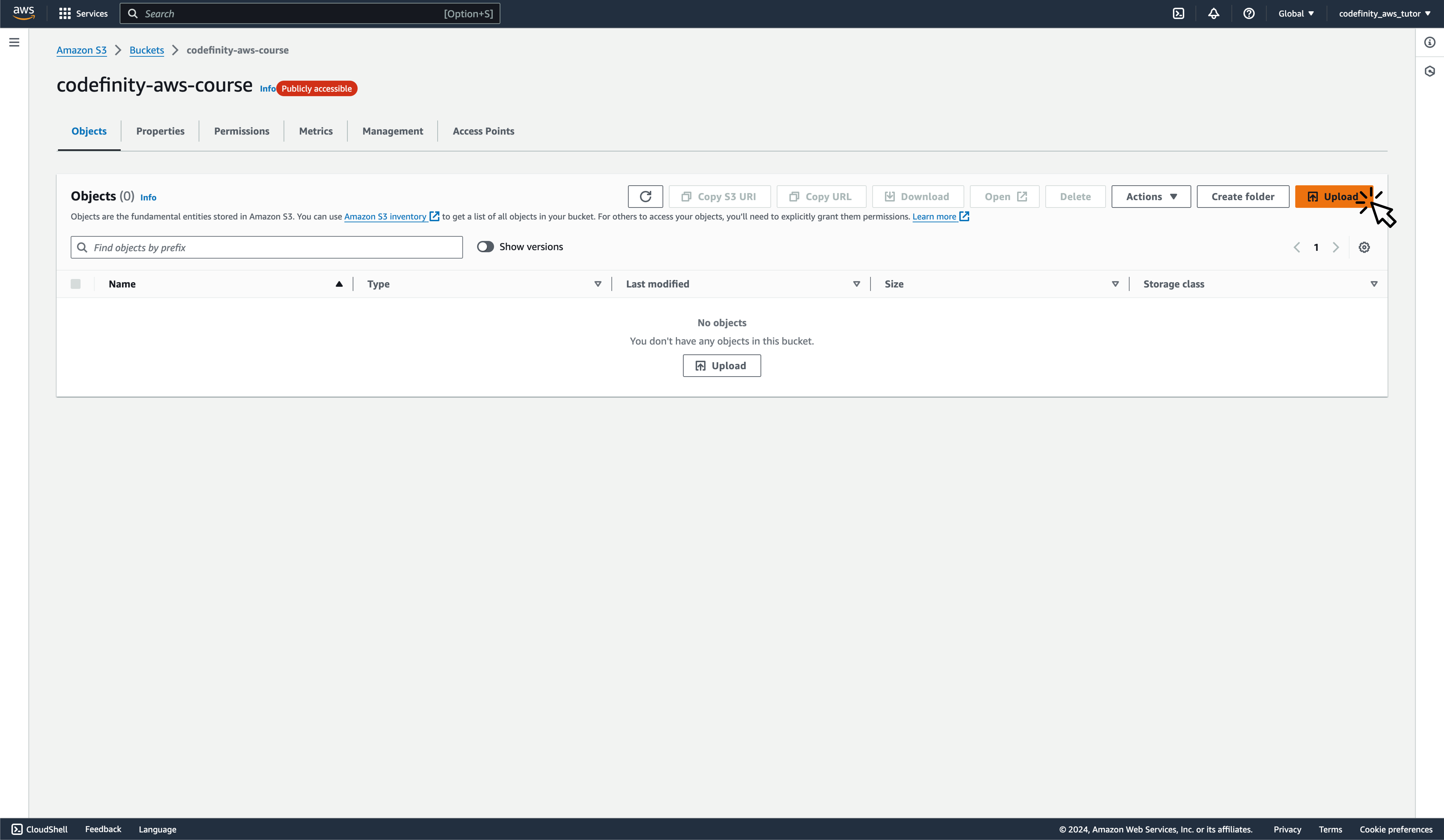 Cloud tech AWS S3 upload click%404x