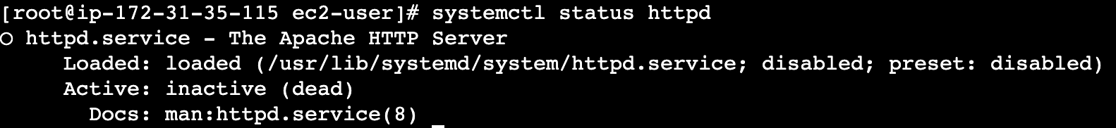 クラウド技術 EC2 httpd ステータス確認