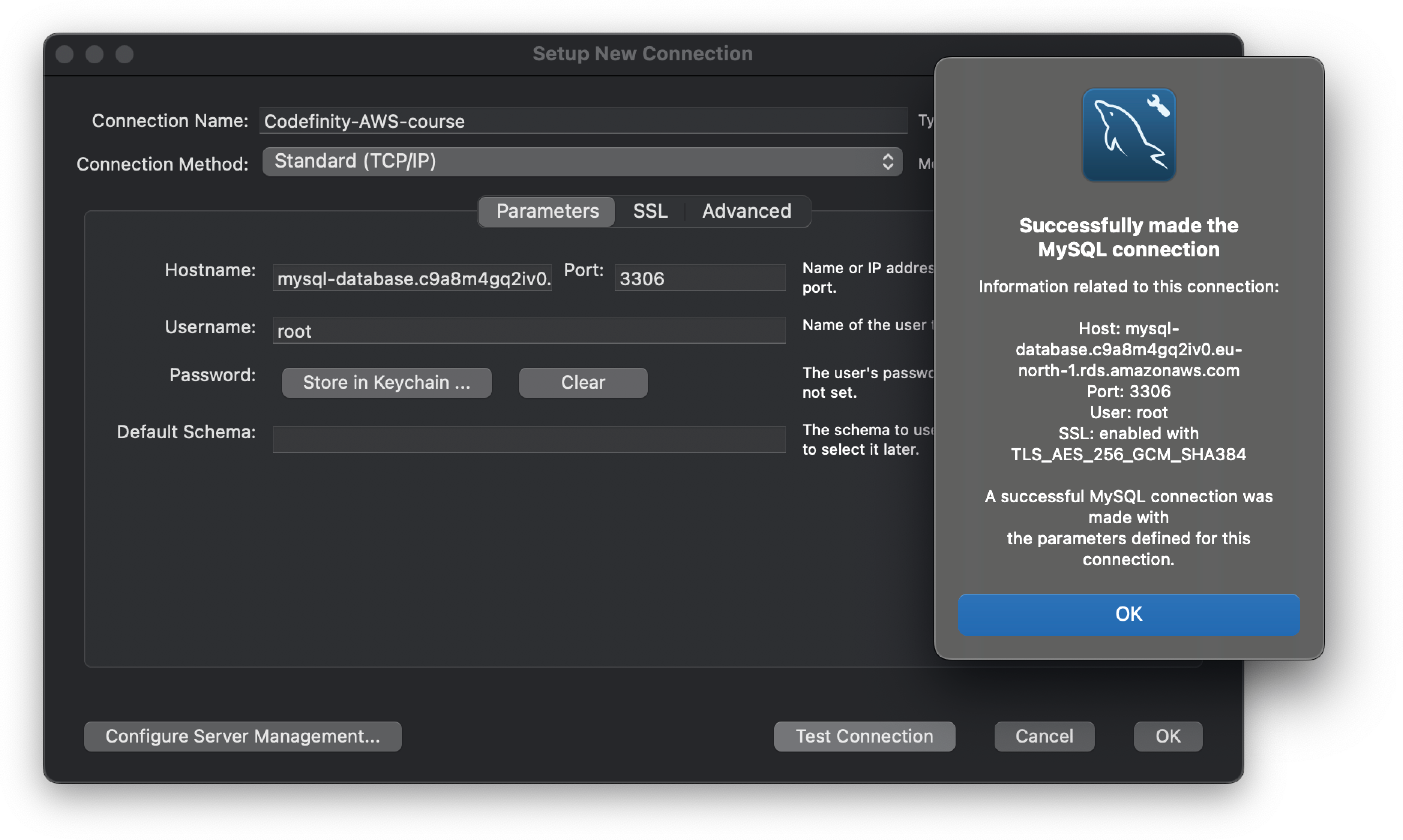 Cloud tech AWS RDS database connection 6%404x