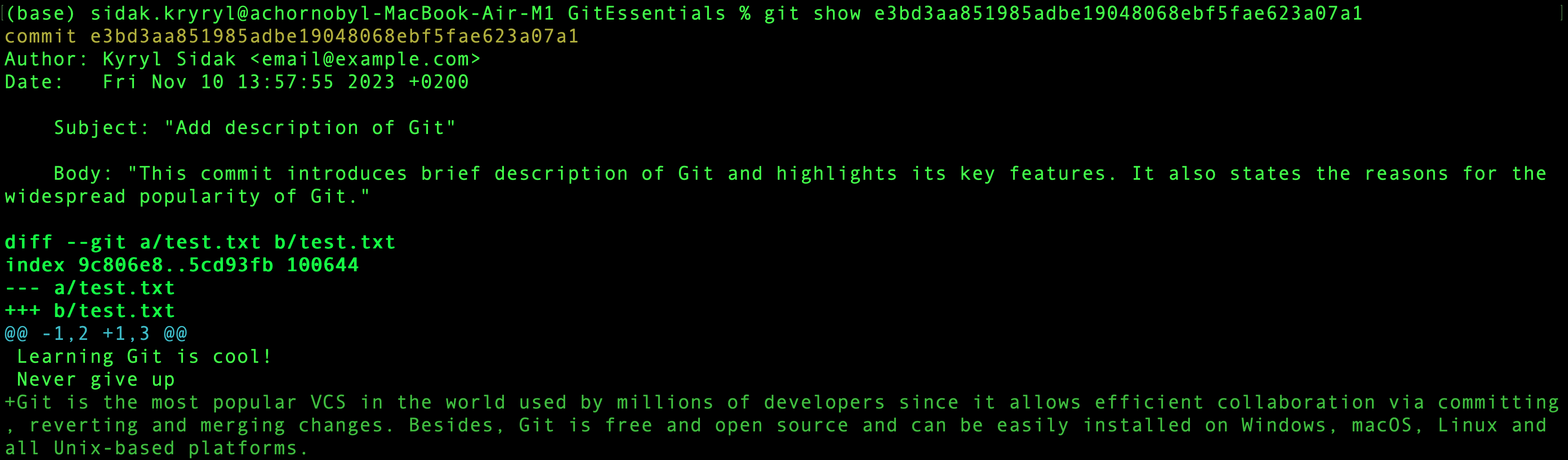 Git show