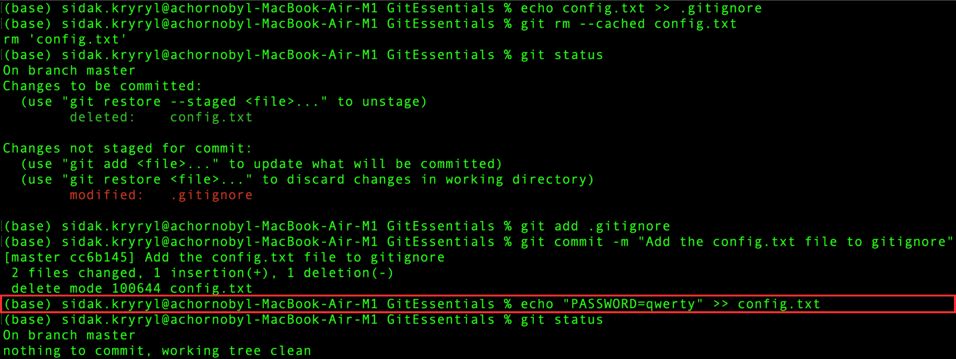Modificando o arquivo de configuração