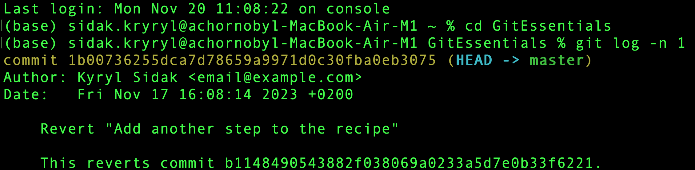 Den senaste commiten