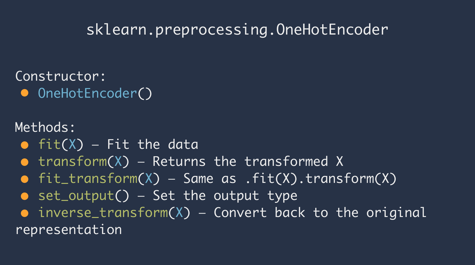 OneHotEncoder