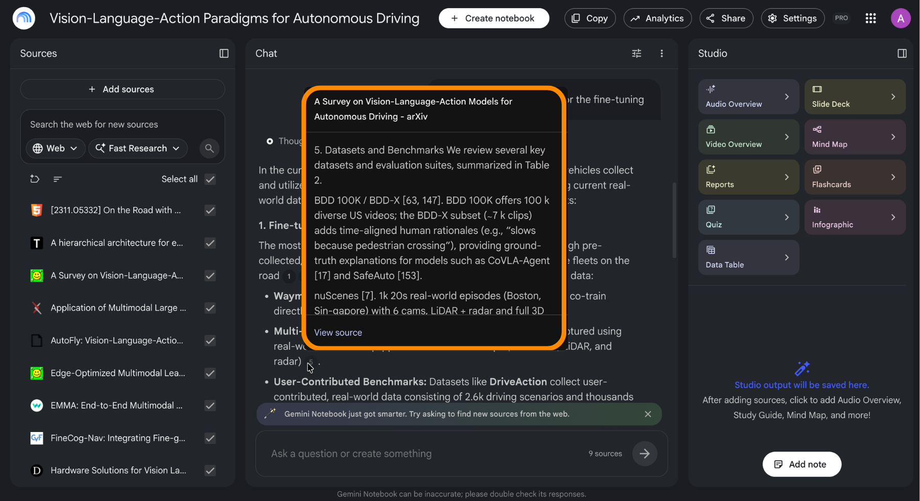 > **📸 Screen 5** – Page: the same answer with one citation clicked open, whole window. > Circle: the highlighted passage in the source panel.
